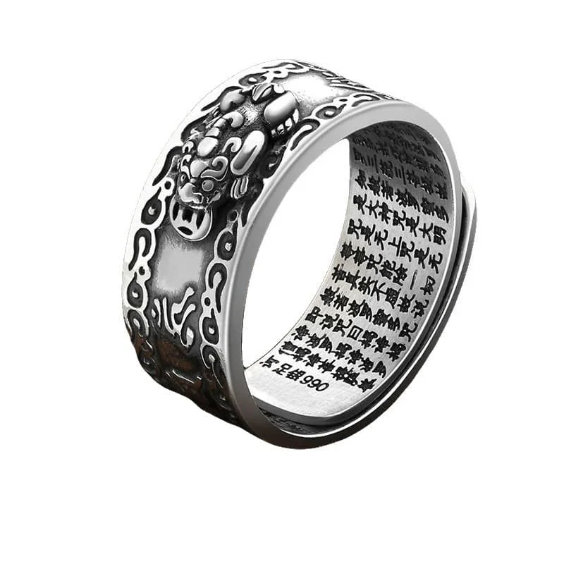 Feng Shui Pixiu Mantra Ring - Wealth & Protection