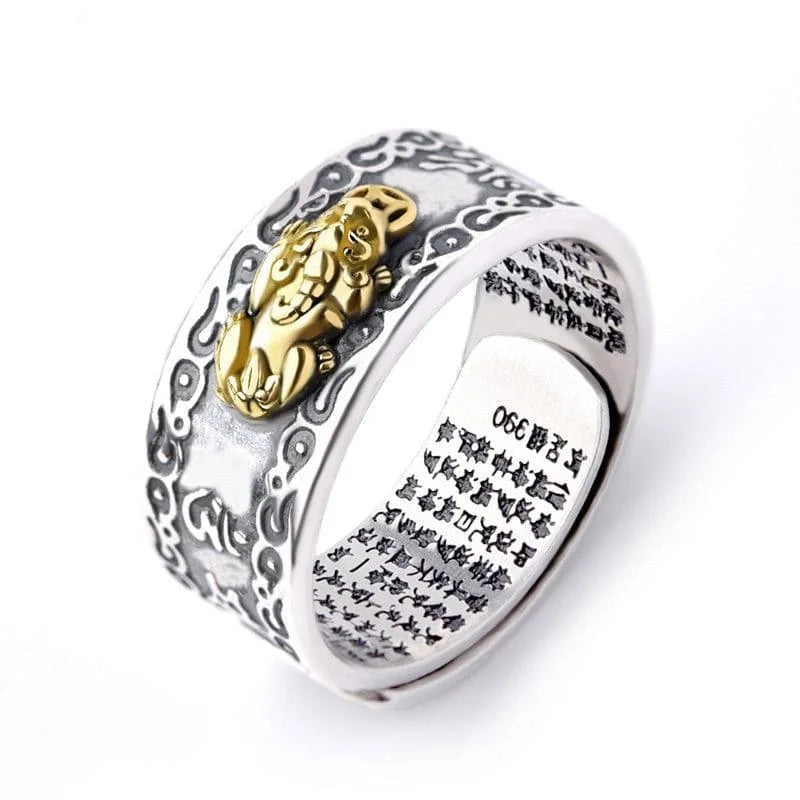 Feng Shui Pixiu Mantra Ring - Wealth & Protection