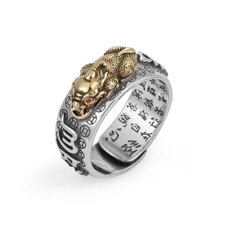 Feng Shui Pixiu Mantra Ring - Wealth & Protection