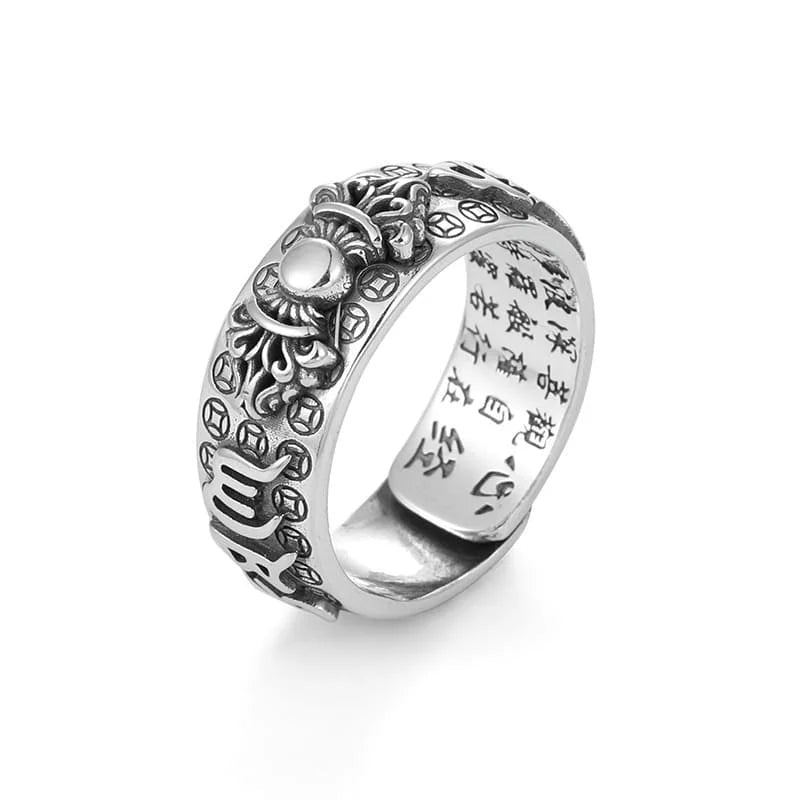 Feng Shui Pixiu Mantra Ring - Wealth & Protection