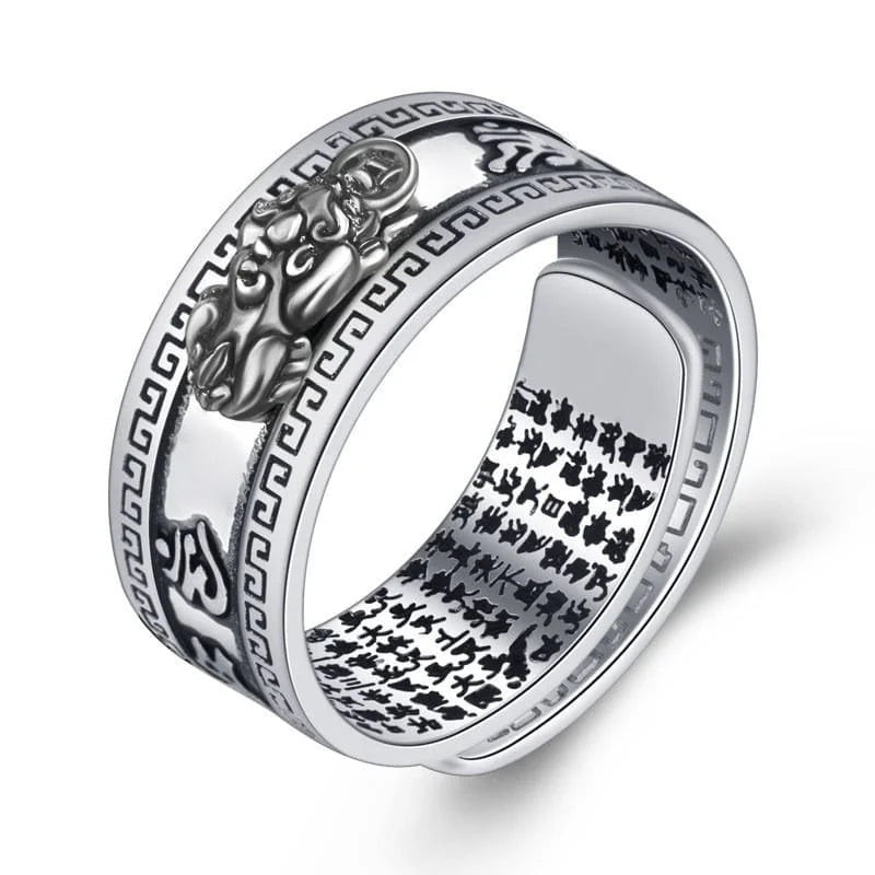 Feng Shui Pixiu Mantra Ring - Wealth & Protection